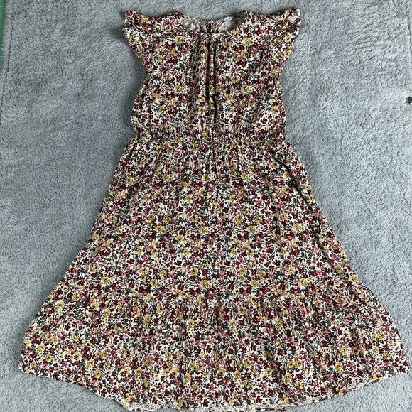 Time and Tru Dresses & Skirts - Time and Tru Cottagecore Flutter Sleeve Dress XL 16 18 Wildflower Tiered Midi
